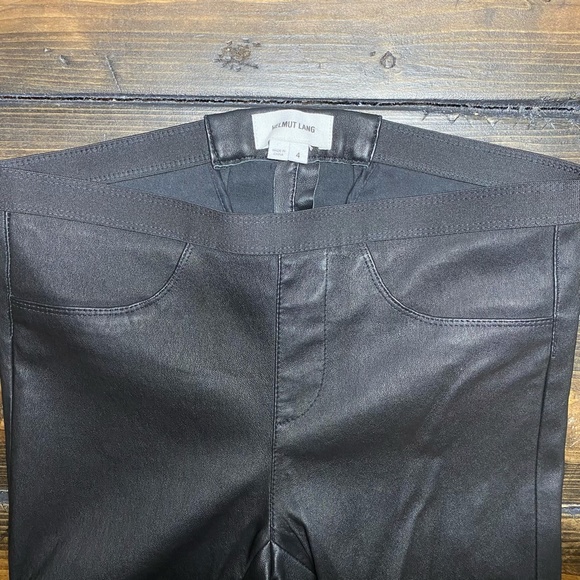 Helmut Lang Black Stretch Lambskin Leather Leggings / Skinny Pants - Picture 5 of 9